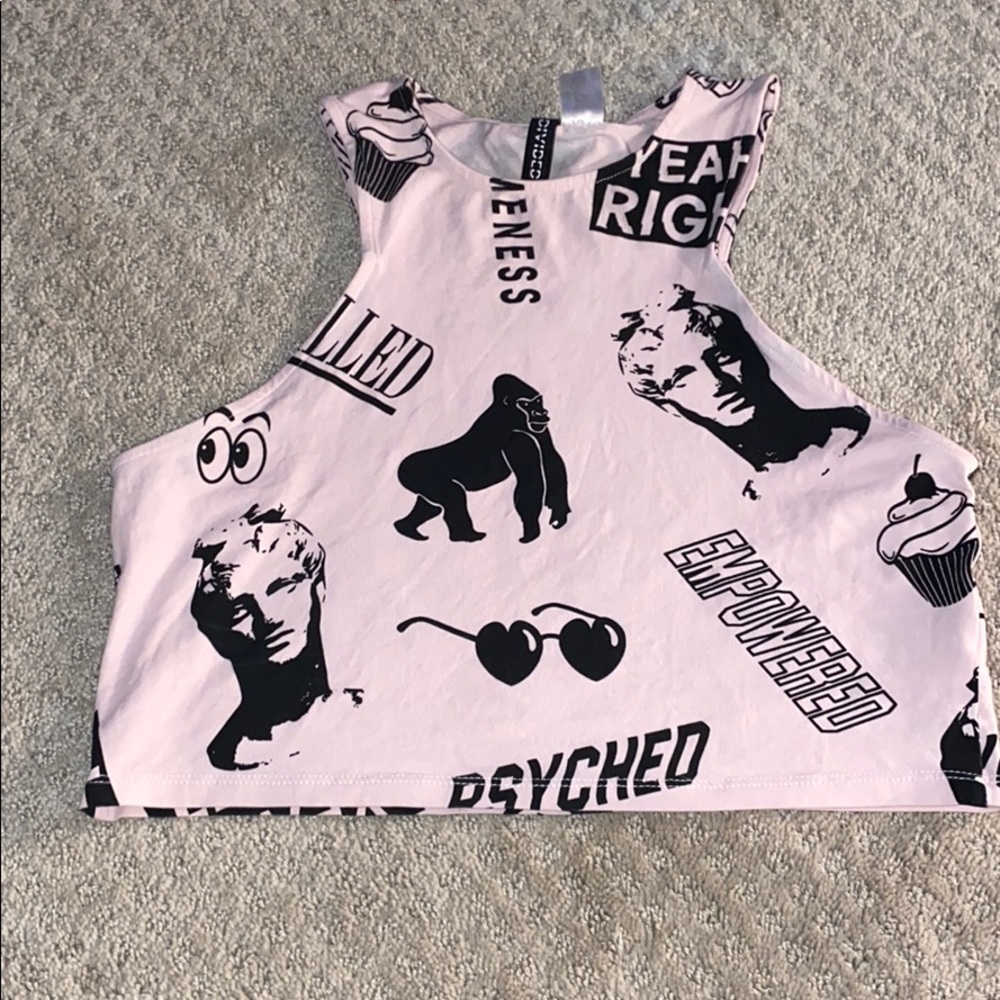 Size medium light pink cropped halter
